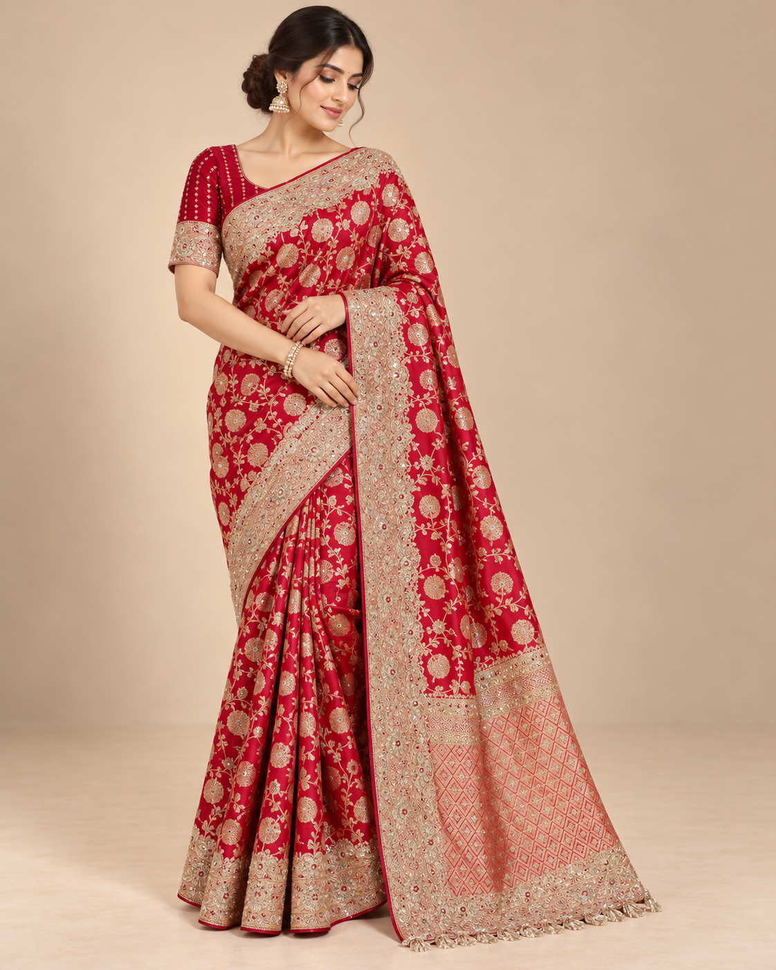 Crimson Gold Bridal Elegance