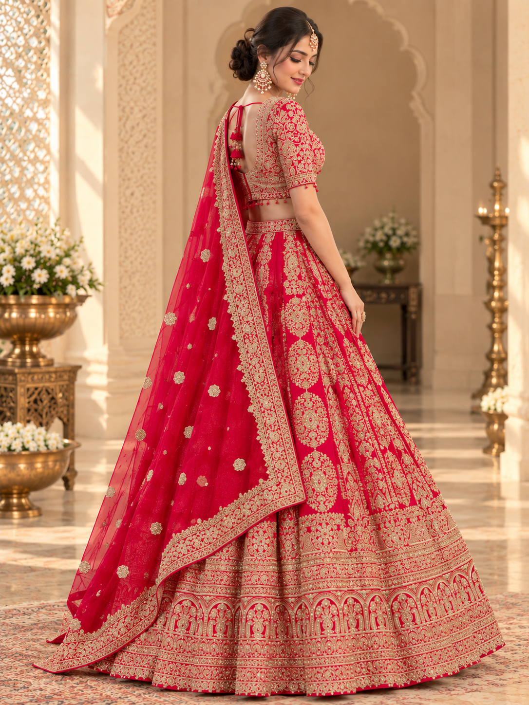 Regal Maroon Designer Lehenga